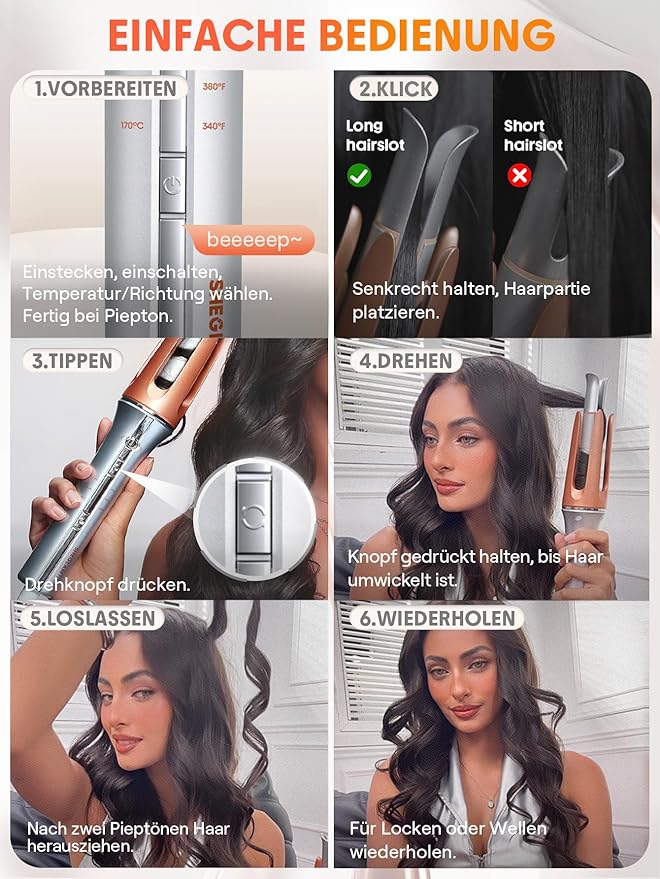SHEGLAM Auto‑Curl Iron | Automatic hair Curler