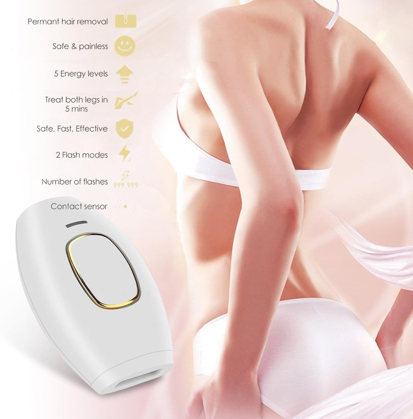 IPL Laser Hair Removal Device for Women and Men