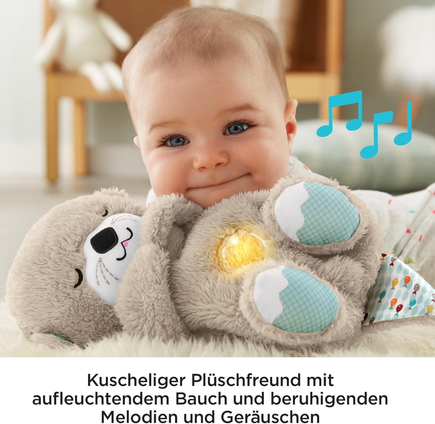 Breathing Teddy Bear | Plush Infant Musical Soother