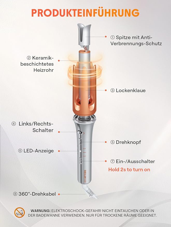 SHEGLAM Auto‑Curl Iron | Automatic hair Curler