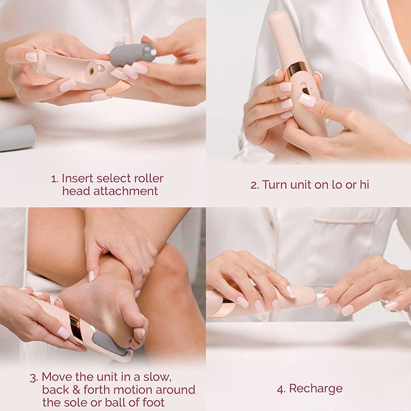 Electric Pedicure Foot File Callus Remover, Rechargeable Foot File Pedicure Foot